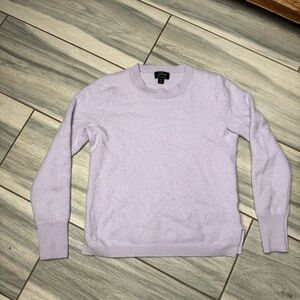 J. Crew Woman's Cashmere Sweater Lavender Crewneck Long Sleeve Size Small
